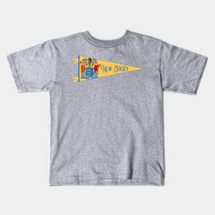 New Jersey Flag Pennant Kids T-Shirt